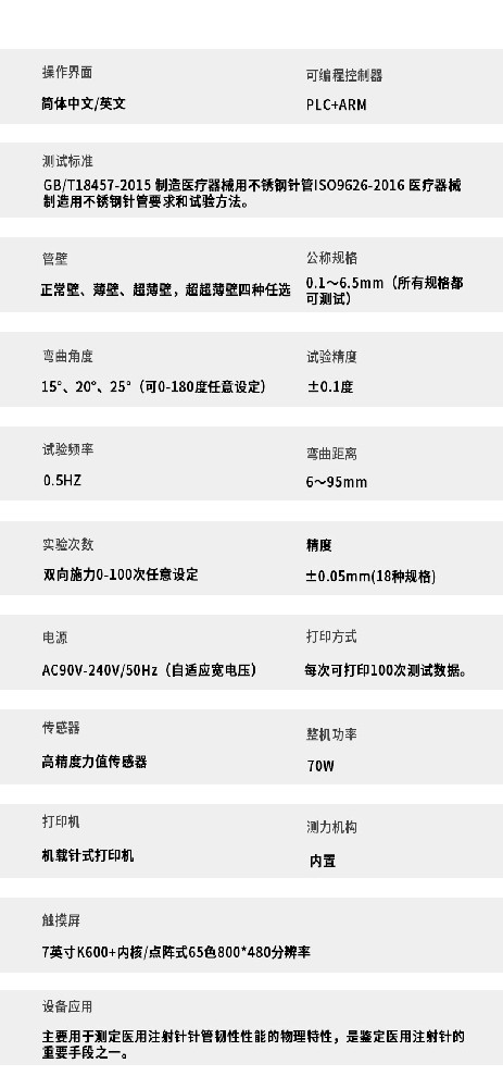 # 超长注射针刚性测试仪的测试性能解析